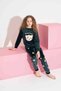 Girl Teenager and Children Teddy Bear Pattern Long Sleeve French Velvet Fabric Winter Warm Pajamas Set