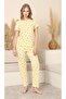 limonlu bambu viskon pijama takımı