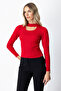 Balloon Sleeve Window Detailed Sweater - 2
