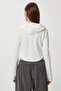 Zippered Hooded Soft Modal Sweatshirt Lan0059 Ekru - 6
