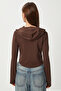 Zippered Hooded Soft Modal Sweatshirt Lan0059 Brown - 8