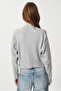 Buttoned Wool Effect Knitwear Cardigan Lbp0028 Gray - 4