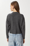Buttoned Wool Effect Knitwear Cardigan Lbp0028 Anthracite - 4