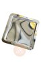6 Pieces Shiny Silver Square Stainless Steel Coffee Serving Presentation Tray (21X21Cm) - 2