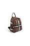 Dark Brown - Brown Plaid Women's Backpack Sp906 - 5