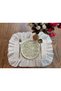 100% Cotton Ruffle Trim Placemat & American Placemat (35X45 cm) - 3