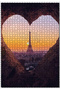 Cakasepetim Heart-Shaped Window View of the Eiffel Tower 1000 Piece Puzzle Jigsaw Mdf (Wood)
