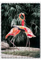 Cakasepetim 255 Piece Puzzle Jigsaw with an Image of Pink Flamingo Birds Embracing Each Other Mdf (Wood)
