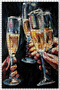 Cakasepetim Cheers Champagne Glasses Oil Painting 1000 Piece Puzzle Jigsaw Mdf (Wood)