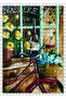 Cakasepetim Bicycle Wine Bottle in Front of Beer Hall 500 Piece Puzzle Jigsaw Mdf (Wood)