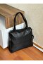 Large Casual Women's Shoulder Bag with Side Zipper Pockets - 3