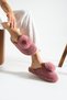 Women's Pompom House Slippers No Noise Thick Sole Winter Slippers - 3