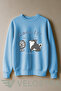 Unisex Cool Dog Printed 3 Thread Inside Ribbed Crew Neck Sweatshirt