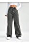 Ema 90's Snow Gray Lycra Super High Waist Stretchy Loose Jeans Palazzo Pants - 5