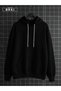 Black Oversize Hooded Sweatshirt Hoodie - 2