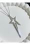 Silver Color Star Steel Necklace - 4