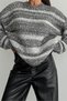 Oversize Crew Neck Textured Knit Sweater Aw25Kz0018 - 5