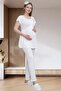 Ecru Maternity Pajama Set with Dressing Gown - 4