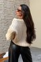 Oversized Cropped Height Large Button Detail Knit Cardigan AW25HI0019 - 4