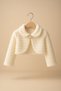 Mini Kanka Girls' 3-15 Years Girls' Baby Girls Buckled Striped Plush Bolero