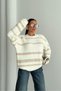 Oversize Crew Neck Textured Knit Sweater Aw25Kz0018