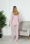 Women's Powder Special Design Patterned Long Sleeve Cotton Maternity Pajama Set - 6