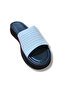 Women's Genuine Leather Knitted Single Strap High Sole Slippers - 7