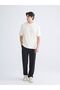 Xside beige crew neck short sleeve men's sweatshirt - 2