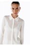 Extrafine Merino Wool Blend Knit Shirt Ecru