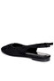 Women Satin Square Toe Flat Slingbacks in Black - 3