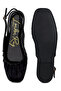 Women Satin Square Toe Flat Slingbacks in Black - 4