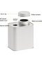 Sealed Square Tin Containers, Coffee Bean Powder Storage Jars with Air Valve - 3