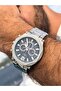 Functions Active, Silver Navy Blue Steel Cord Men's Wristwatch Bracelet - 5