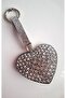 Luxury Gift Silver Heart Keychain with Zircon Stone and Evil Eye Beads - Bag Ornament 14.5 cm - 3