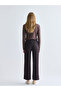 Elastic Waist Textured Women's Trousers - 5
