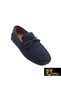 Men's Navy Blue Genuine Suede Shoes 342890901-1 - 3