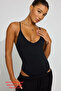 Black Strappy Women's Bodysuit Mg2542