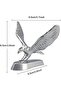 Winluu Flying Eagle Hood Ornament Sticker Birds Logo Fits Car 3D Stand Hood Bonnet Universal Emblem - 3