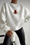 Women's White Tea Is the Main Character Printed Crew Neck Hoodless Sweatshirt - 2