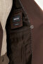 Straight Slim Fit Wide Collar Belted Double Breasted Cashmere Long Men's Coat Brown - 21303.24K - 6