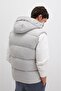 Hooded Grey Puffer Vest Regular Fit / Regular Cut - 2