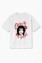 Oversize White Unisex Cherry Bomb Printed T-Shirt T-Shirt