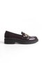 Sharna Burgundy Patent Leather Genuine Leather Women's Buckle Loafer Shoes - 3