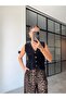 Plush Black Knitting Vest with Gold Buttons