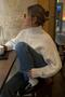 Ecru Turtleneck Women's Knit Sweater Mg2535 - 2