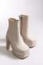 Women's High Heel Shoes 00122010 Beige - 5