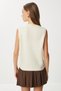 Floral Textured Knitwear Sweater Lpf0106 Cream - 5