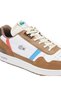 T Clip 128 8 Sma Leather Mens Sneaker Genuine Leather Men's Casual Sports Shoes White Brown - 5