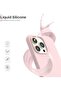 iPhone 13 Pro Case, 6.1 inch Slim Liquid Silicone, 3-Layer Full Coverage, Chalk Pink - 6