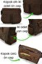 4017 Brown 14-Inch Laptop Cotton Gabardine Messenger School Bag Unisex with Lock Multi-Pocket Shoulder Strap - 4